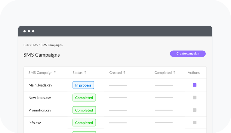 VoiceSpin bulk SMS campaign interface as Talkdesk alternative