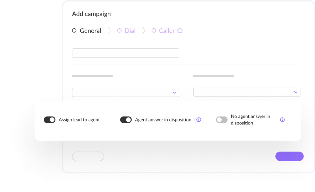Outbound calling campaigns features
