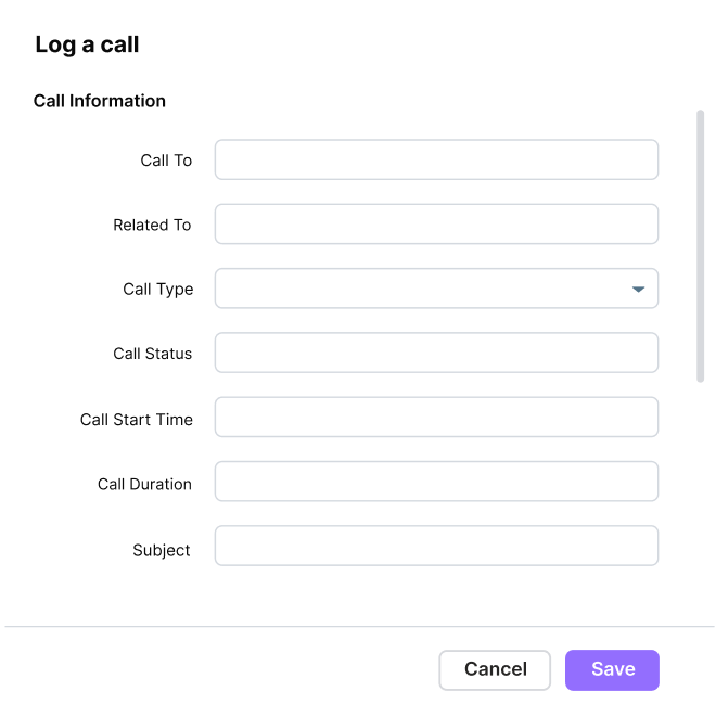 Log outbound calls in your CRM