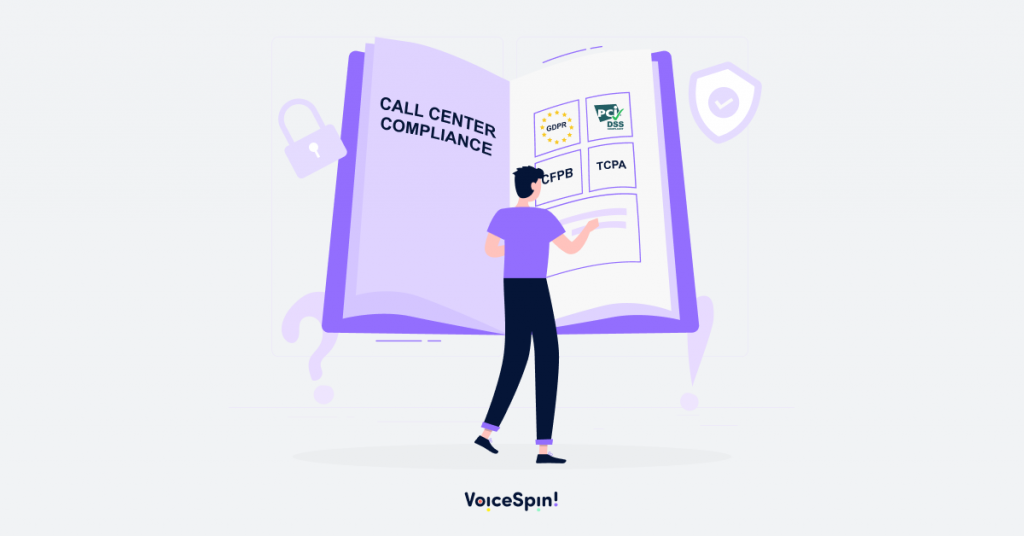 Compliance rulebook representing various call center regulations.