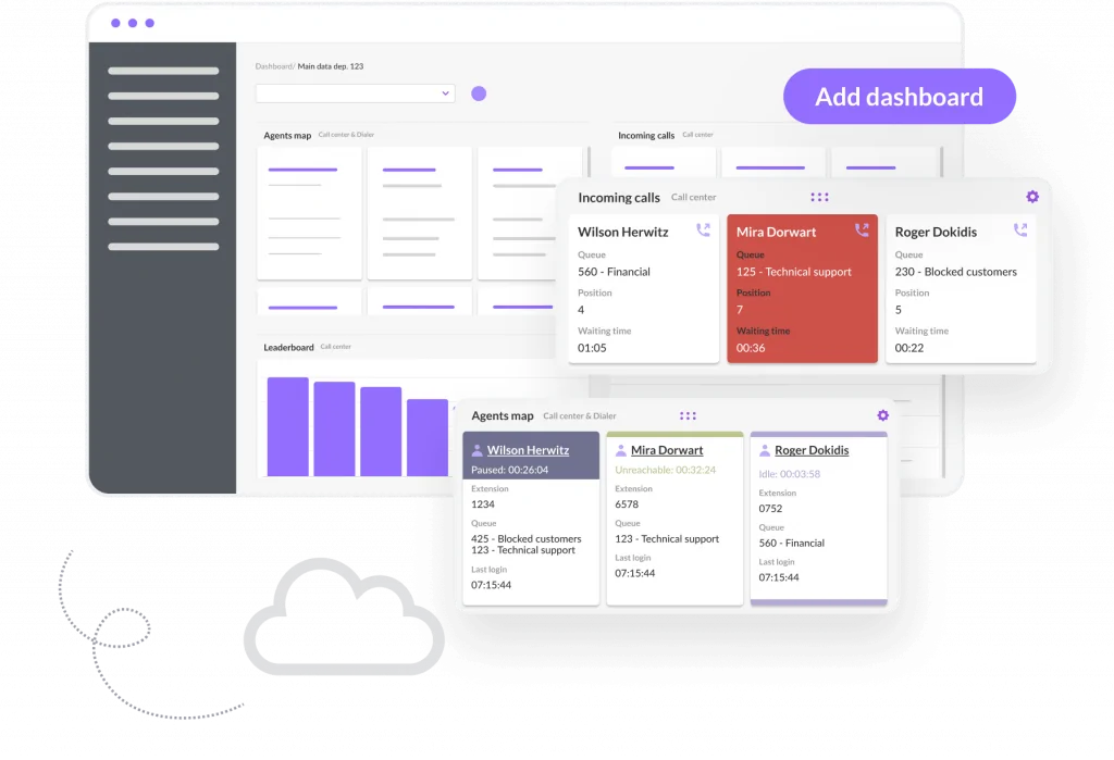 Call center software with asr features.