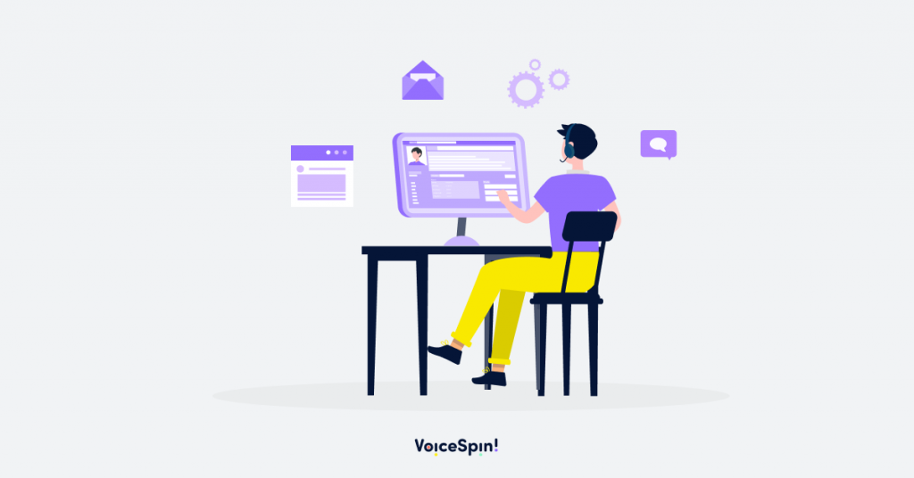 Agent updating customer information in the CRM system during After Call Work