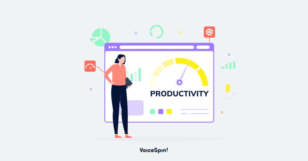 Call center agent productivity illustration