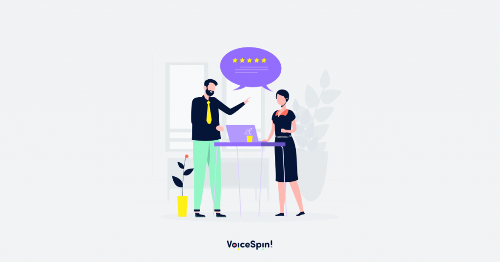 Manager gives feedback to an agent