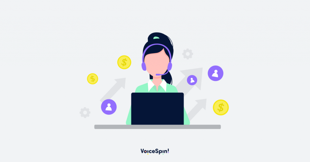 Call center agent generating leads