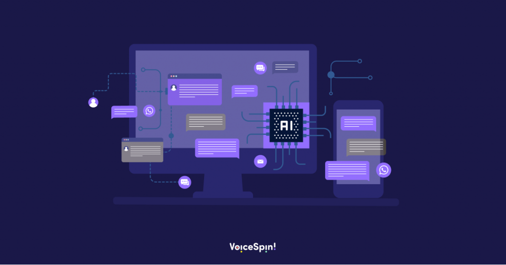AI system connecting chatbots and voice bots across digital channels